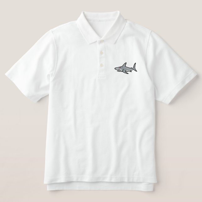 Sharks Embroidered Polo Shirt (Design Front)
