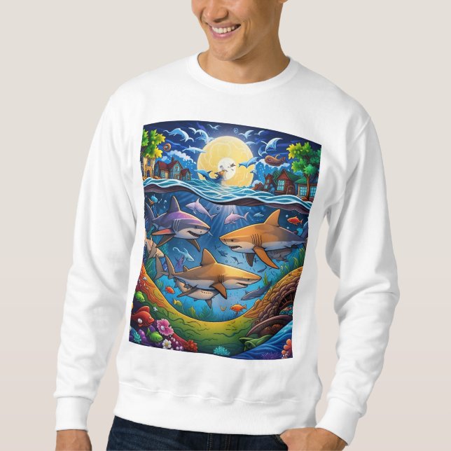 Sharks Everywhere Sweatshirt (Front)
