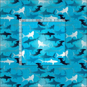sharks! fabric