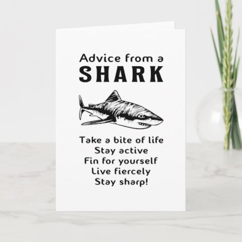 Sharks Fish Sea Shark Fin Cool Ocean Funny Gift Card