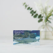 Sharks in Coral Reef Business Card (Standing Front)