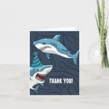 Sharks in Disguise Birthday Party Thank You