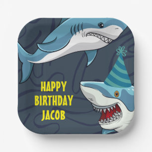 Sharks in Disguise Child Birthday Paper Plates