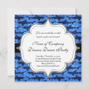 Sharks in the Deep Blue Sea Invitation