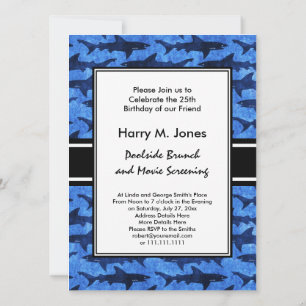 Sharks in the Deep Blue Sea Invitation