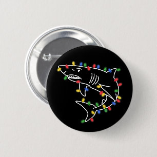 Sharks Lover Tree Christmas Xmas Pet Animal Shark  Button