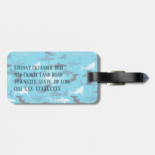 Sharks! luggage tag | Zazzle