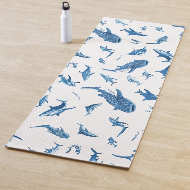 Sharks & Manta Rays｜Ocean Art Design Yoga Mat (In Situ)