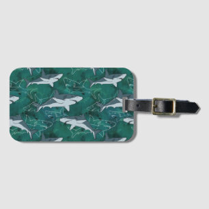 Sharks, marine,sea, fish, predator, animal, jaws, luggage tag