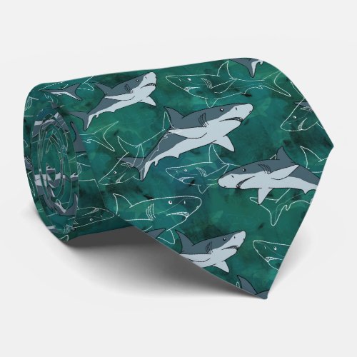 Sharks marinesea fish predator animal jaws neck tie