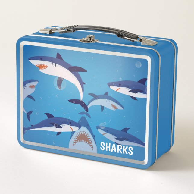 Sharks Metal Lunch Box (Front)