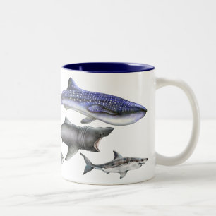 Sharks of the World Two-Tone Coffee Mug