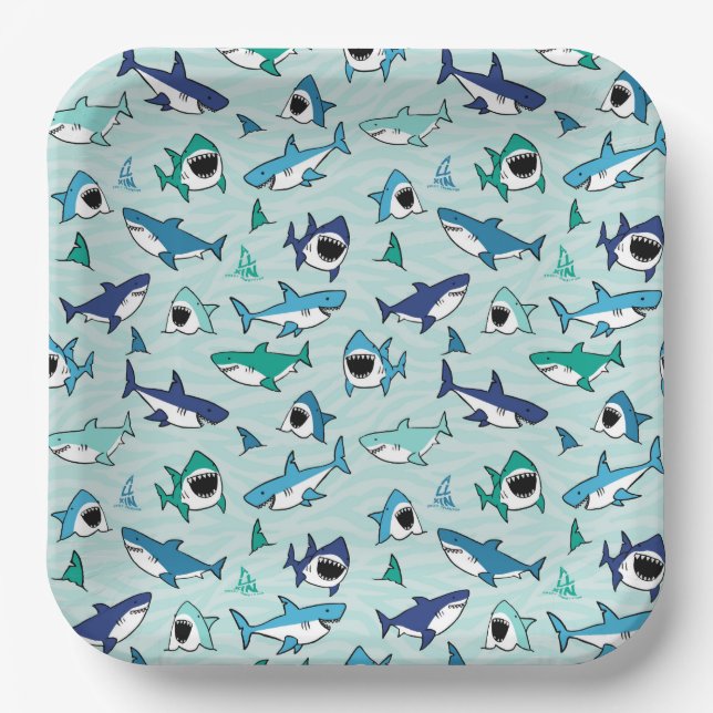 Sharks Paper Plates (Front)