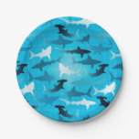 sharks! paper plates