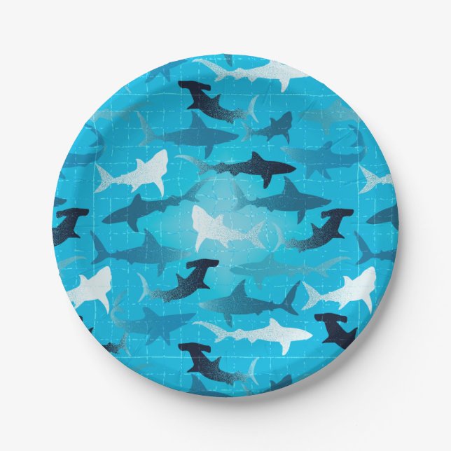 sharks! paper plates (Front)