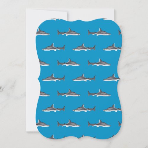 Sharks Pattern Invitation