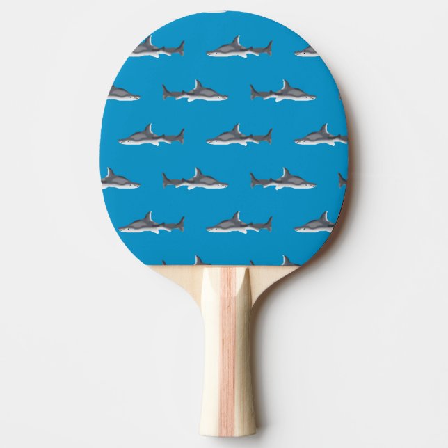 Sharks Pattern Ping Pong Paddle (Front)