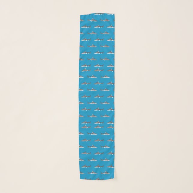 Sharks Pattern Scarf (Front)