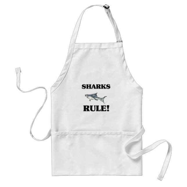 SHARKS Rule! Adult Apron (Front)