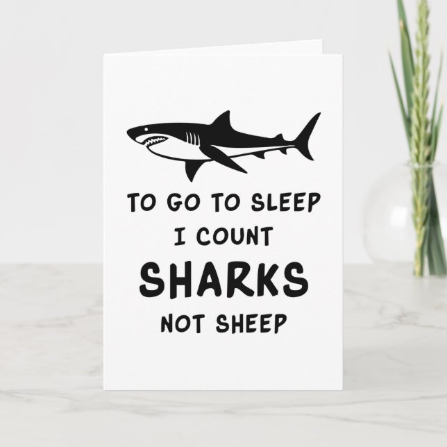Sharks Shark Fin Fish Sea Ocean Cool Funny Gift Card (Front)