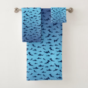 Sharks Sharks and More Sharks Bath Towel Set