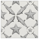 Sharks Starfish Ocean Life Nautical Coastal  Fabric