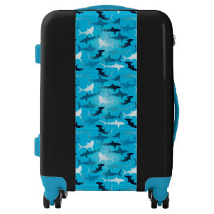 sharks! suitecase luggage