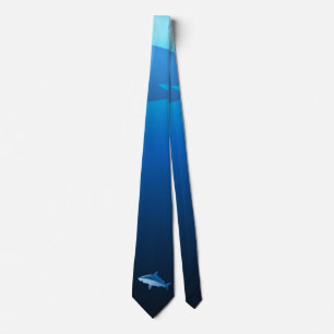Sharks swimming neck tie