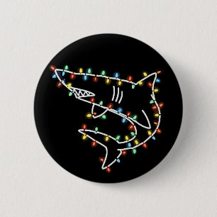 Sharks Tree Christmas Xmas Pet Animal Shark Lover  Button