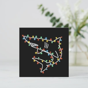 Sharks Tree Christmas Xmas Pet Animal Shark Lover  Holiday Card
