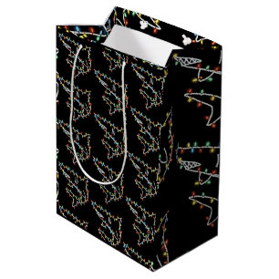 Sharks Tree Christmas Xmas Pet Animal Shark Lover Medium Gift Bag