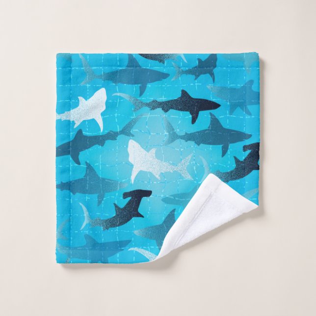 sharks! - wash cloth (Wash Cloth)