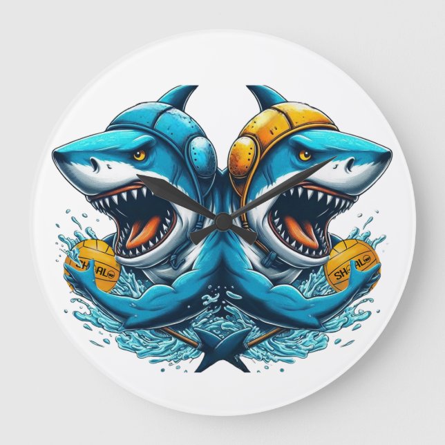 Sharks Water Polo Clock (Front)