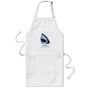 SHARKS WILL KILL YOU BRO... FUNNY QUOTE LONG APRON