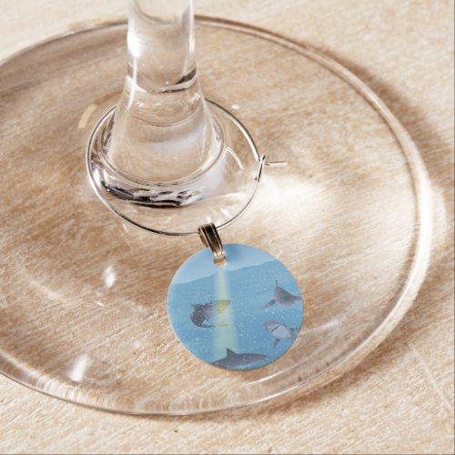 Sharks Wine Charm