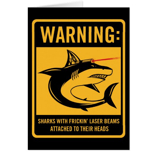 sharks with frickin laser beams attached cards (Front)