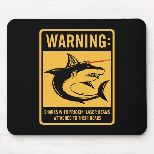 sharks with frickin laser beams attached mouse pad