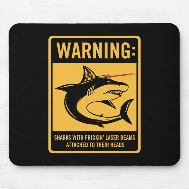 sharks with frickin laser beams attached mouse pad (Front)