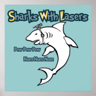 Sharks With Lasers Poster