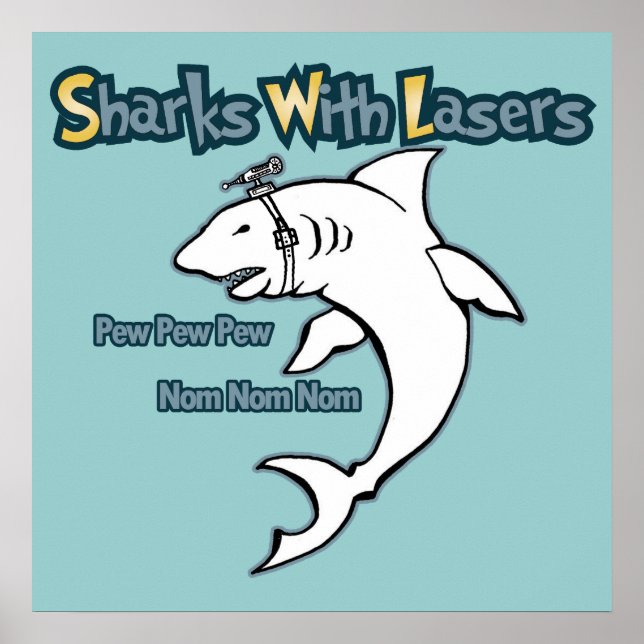 Sharks With Lasers Poster (Front)