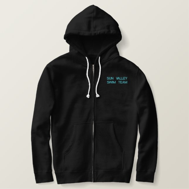 Sharks Zip-Up Embroidered Hoodie (Design Front)