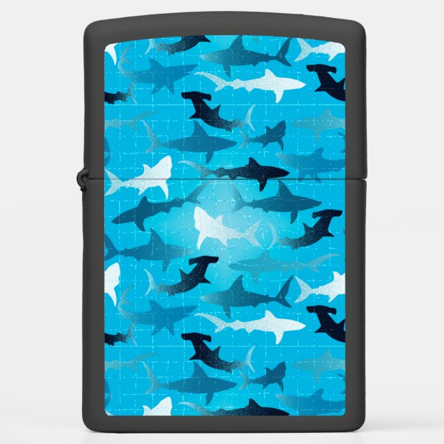 sharks! - zippo lighter (Front)