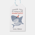 Sharktastic Birthday Party Thank You Favor