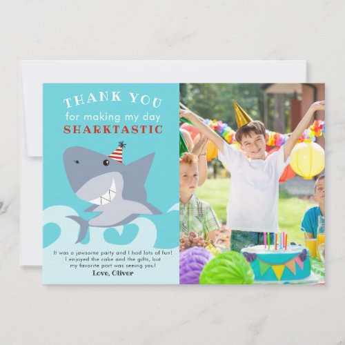 Sharktastic Shark Birthday Party Photo