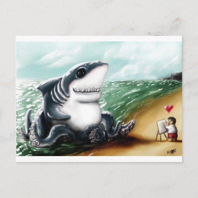 Sharktopus Love Postcard (Front)