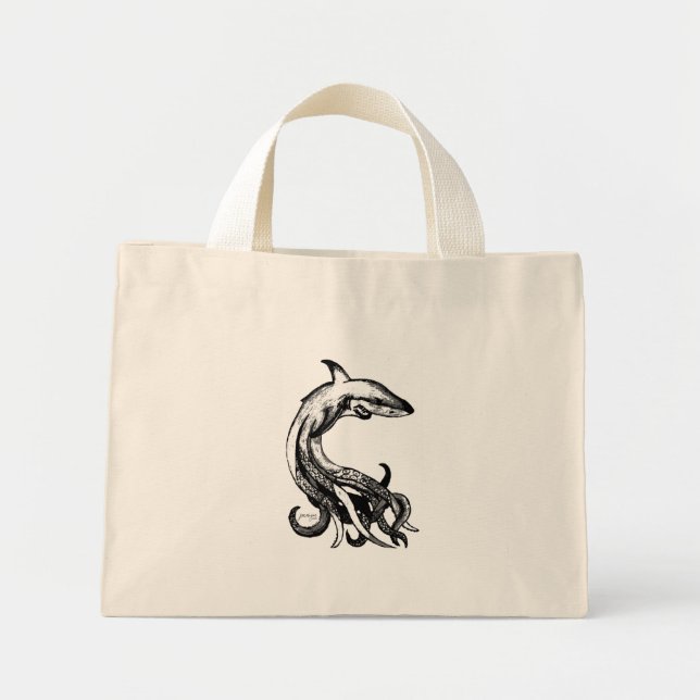 Sharktopus Mini Tote Bag (Front)