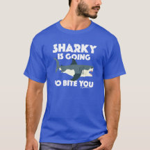 Sharky Is Going To Bite You Design - Basic Dark T-