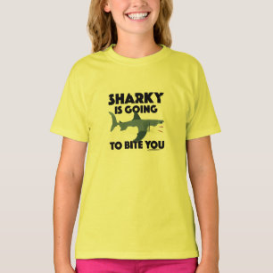 Sharky Is Going To Bite You Design - Girls' Basic T-Shirt