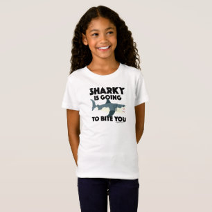 Sharky Is Going To Bite You Design - Girls' Fine J T-Shirt