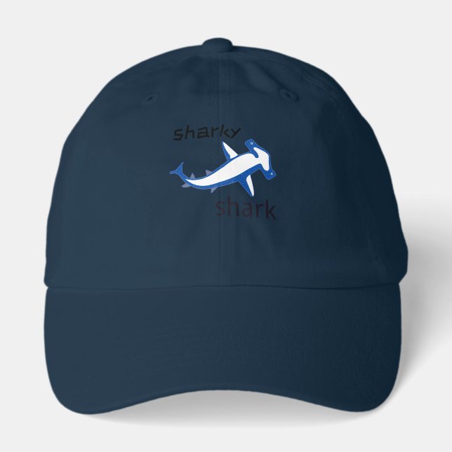 Sharky Shark Light Blue Boys Hat (Front)